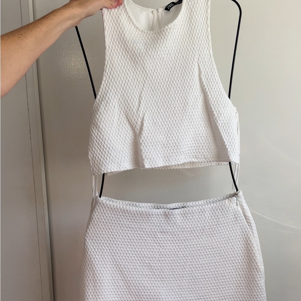 ZaraWhite skirt set